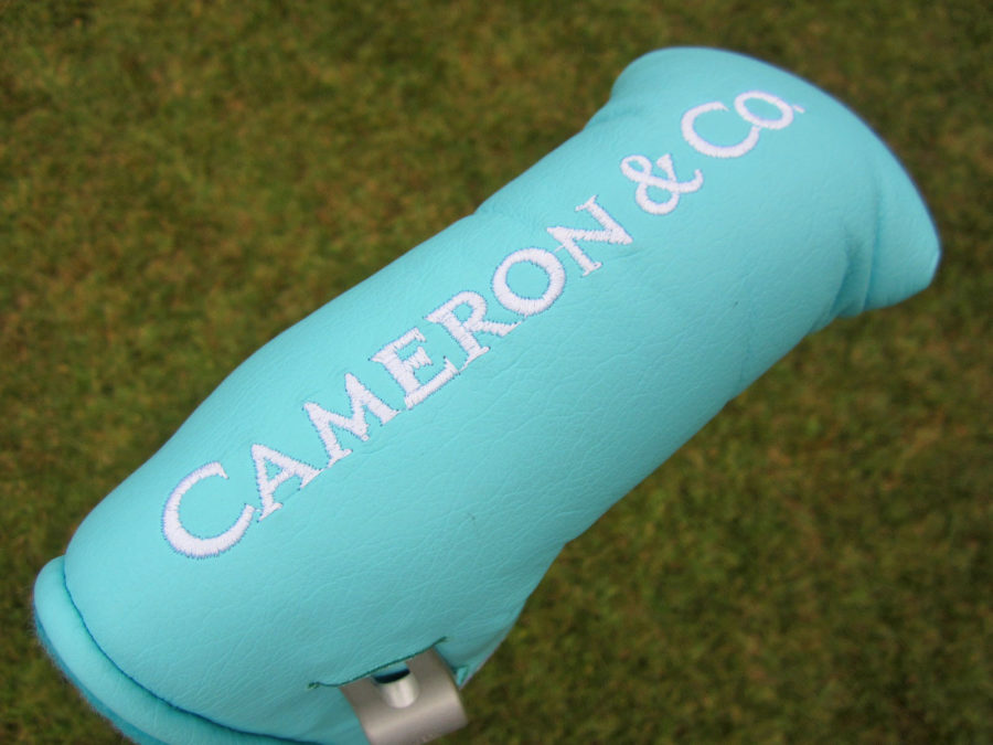 scotty cameron tour only cameron and co tiffany white stitch blade putter headcover