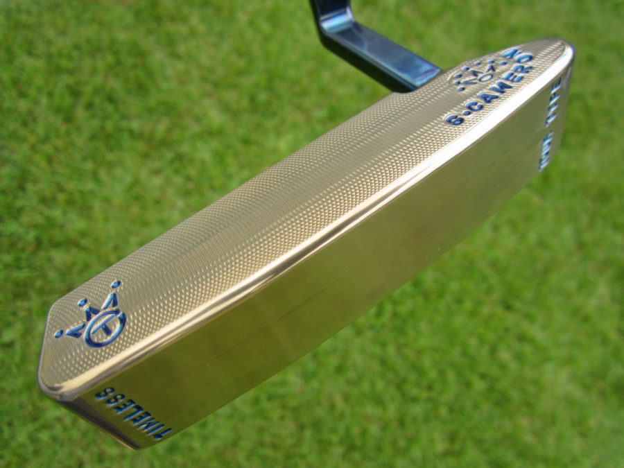 scotty cameron tour only two tone chromatic blue and bronze timeless tourtype circle t 350g putter studio welded plumber neck golf club