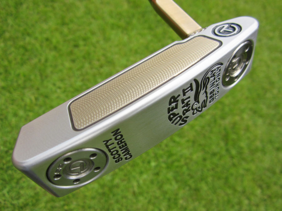 scotty cameron tour only two tone gss super rat 2 circle t putter with welded flojet neck chromatic bronze and sss golf club