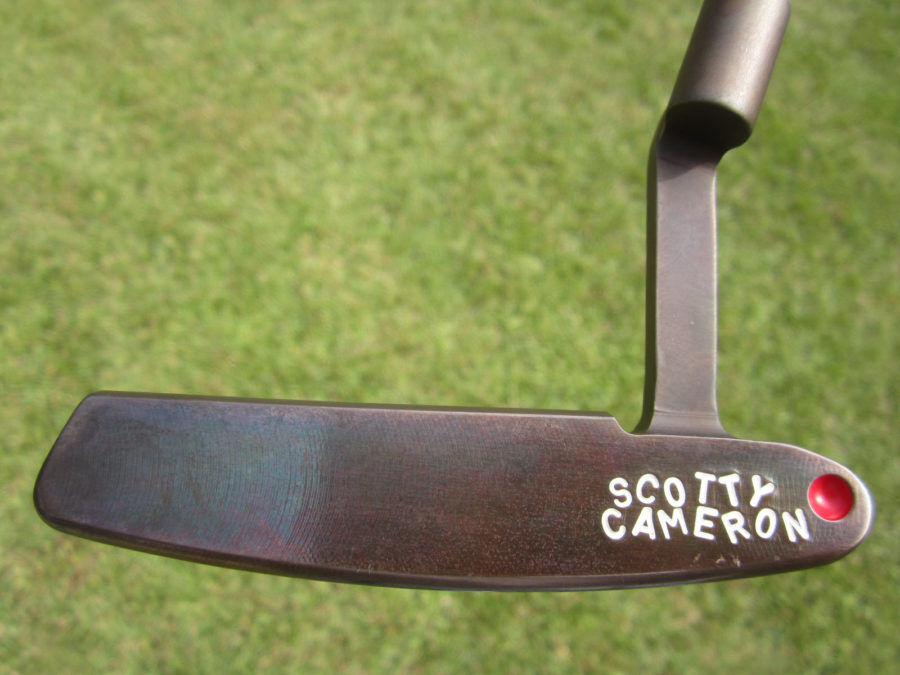 scotty cameron tour only 3x oil can newport beach handstamped putter with script titleist and retro dots golf club