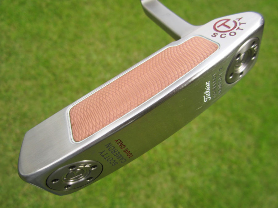 scotty cameron tour only sss deep milled newport 2 t10 buttonback terylium circle t putter with 3 sight lines golf club