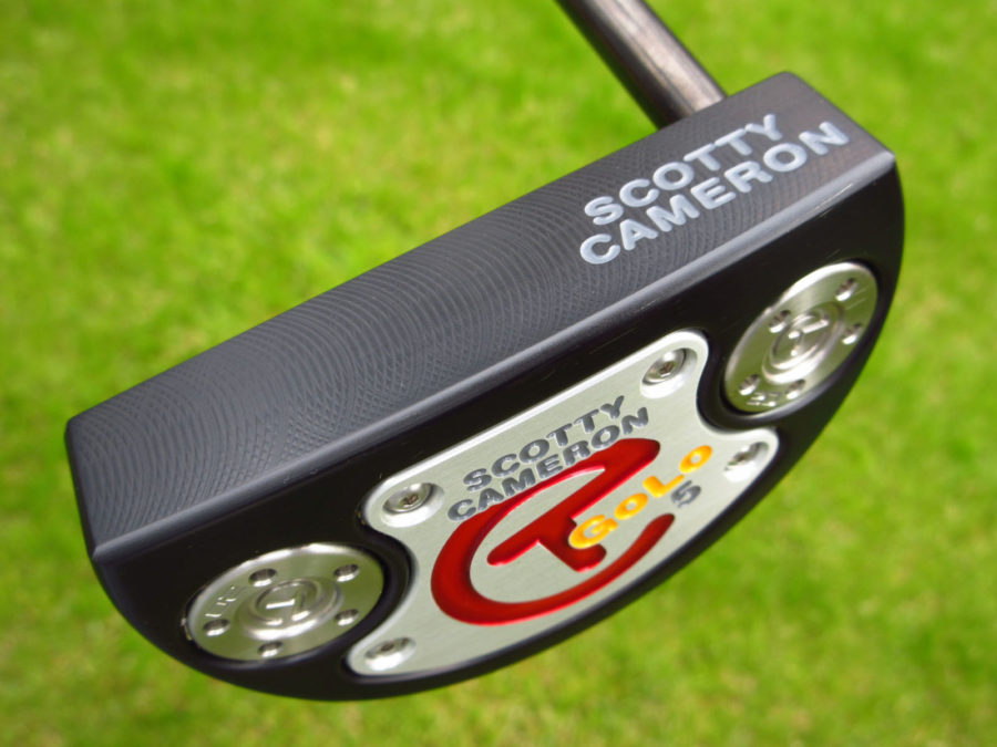 scotty cameron tour only black sss golo 5 select circle t putter with black circle t shaft and paint splash circle t headcover