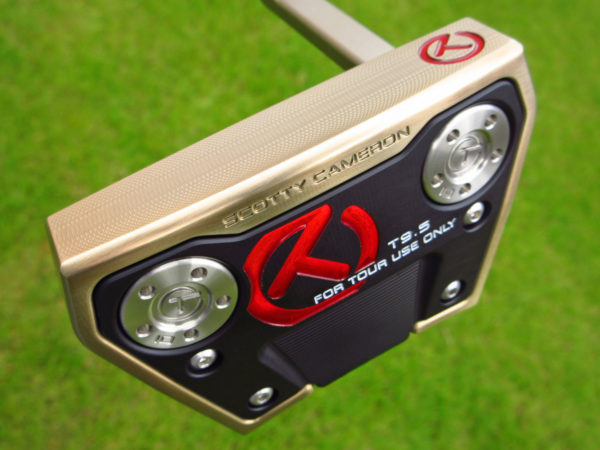 scotty cameron tour only chromatic bronze sss phantom x t9 circle t putter with welded plumber neck golf club