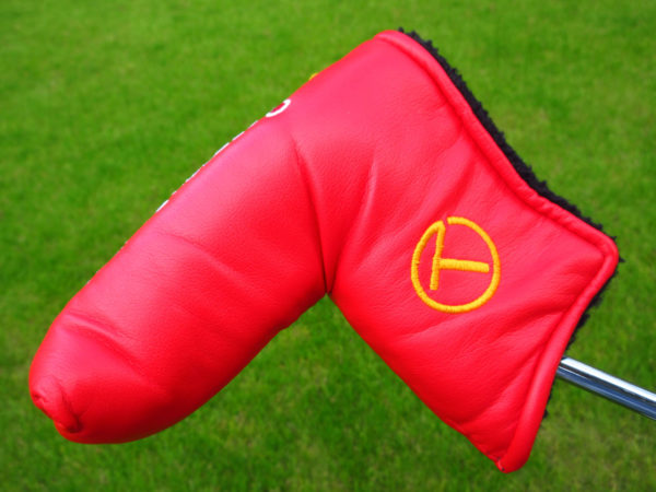 scotty cameron tour only red studio stainless circle t blade putter headcover