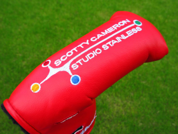 scotty cameron tour only red studio stainless circle t blade putter headcover