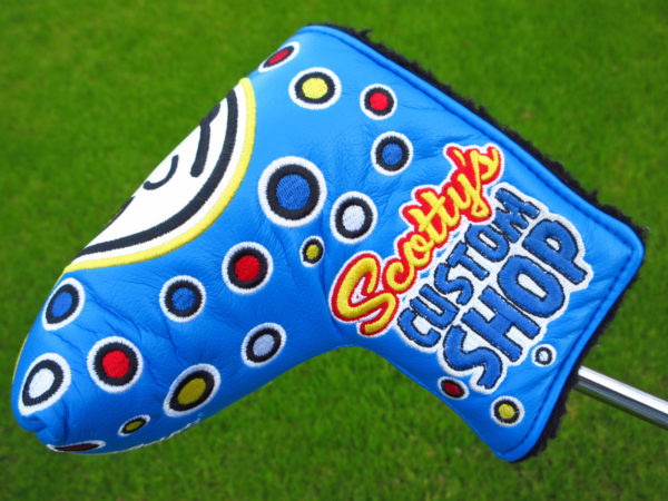 scotty cameron custom shop blue jackpot johnny mid mallet putter headcover