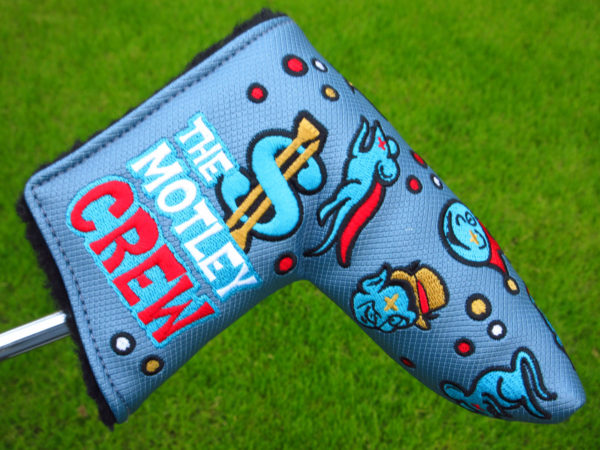 scotty cameron custom shop limited release motley crew blue blade putter headcover