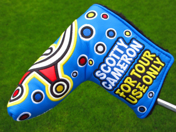 scotty cameron tour only blue jackpot johnny industrial circle t blade putter headcover