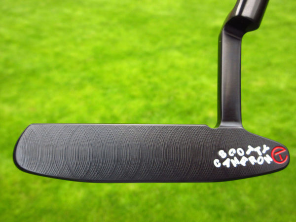 scotty cameron tour only brushed black carbon newport 2 tri sole circle t handstamped 330g putter golf club