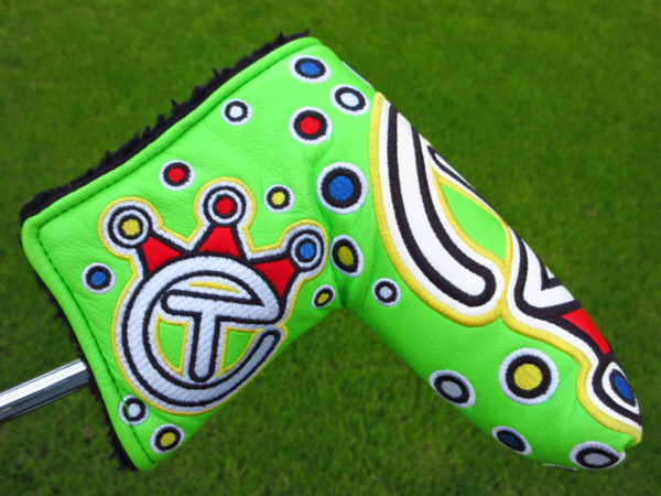 scotty cameron tour only lime green jackpot johnny industrial circle t blade putter headcover