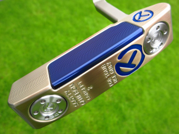 scotty cameron tour only two tone chromatic bronze and blue concept 2 newport 2 select circle t putter golf club