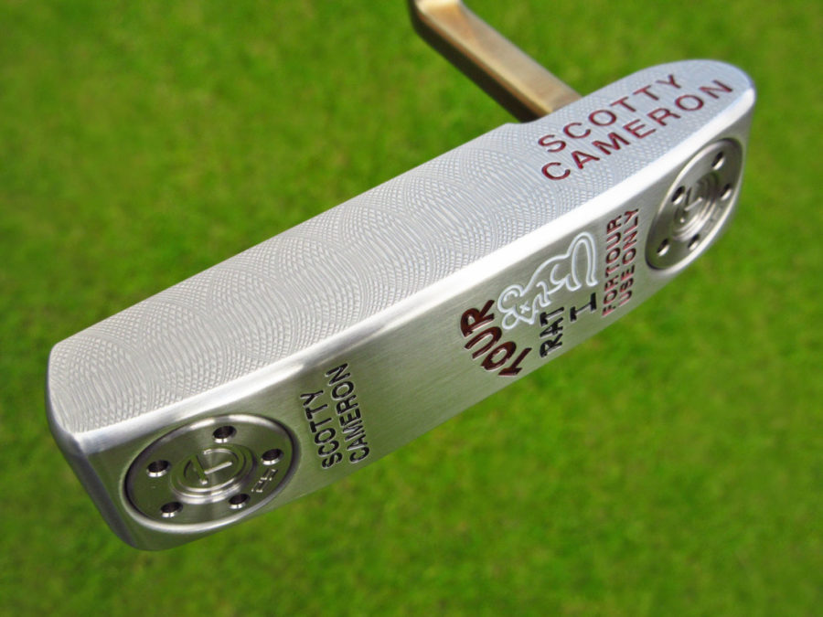 scotty cameron tour only two tone chromatic bronze and sss masterful tour rat circle t putter with welded plumber neck golf club