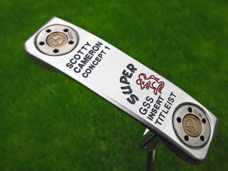 scotty cameron tour only two tone chromatic bronze super rat gss circle t deep milled putter golf club