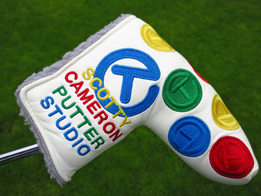 scotty cameron tour only white dancing circle t patches blade putter headcover