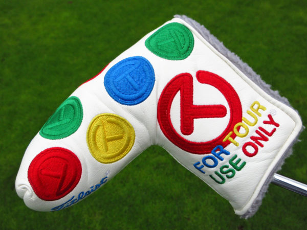 scotty cameron tour only white dancing circle t patches blade putter headcover