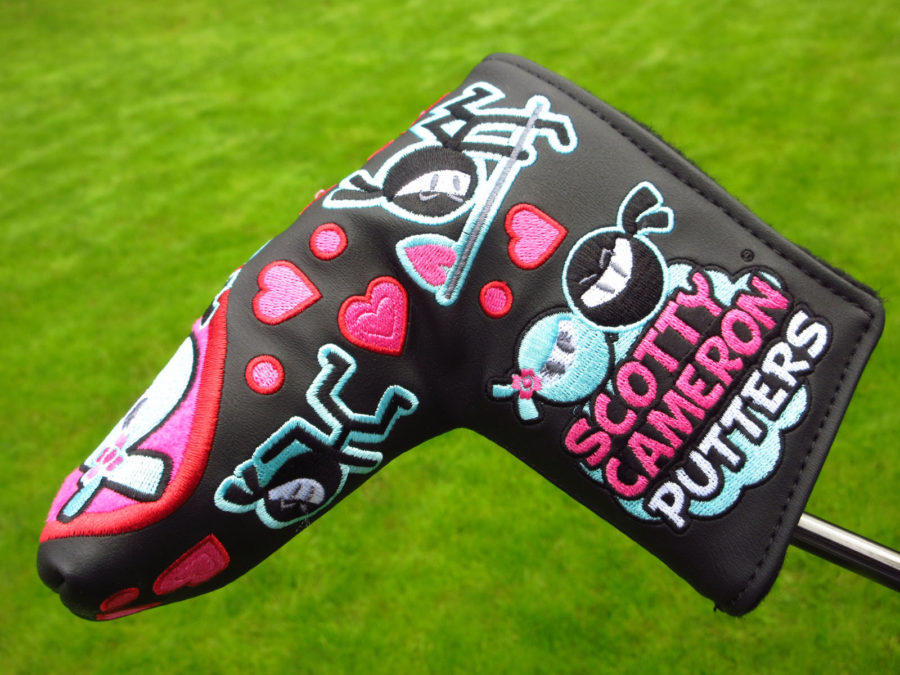 scotty cameron limited release 2024 valentines day wasabi and ginger warrior blade putter headcover