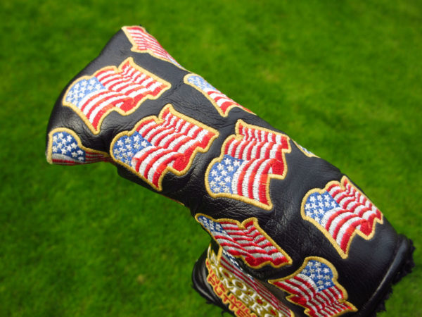 scotty cameron limited release black usa flags blade putter headcover
