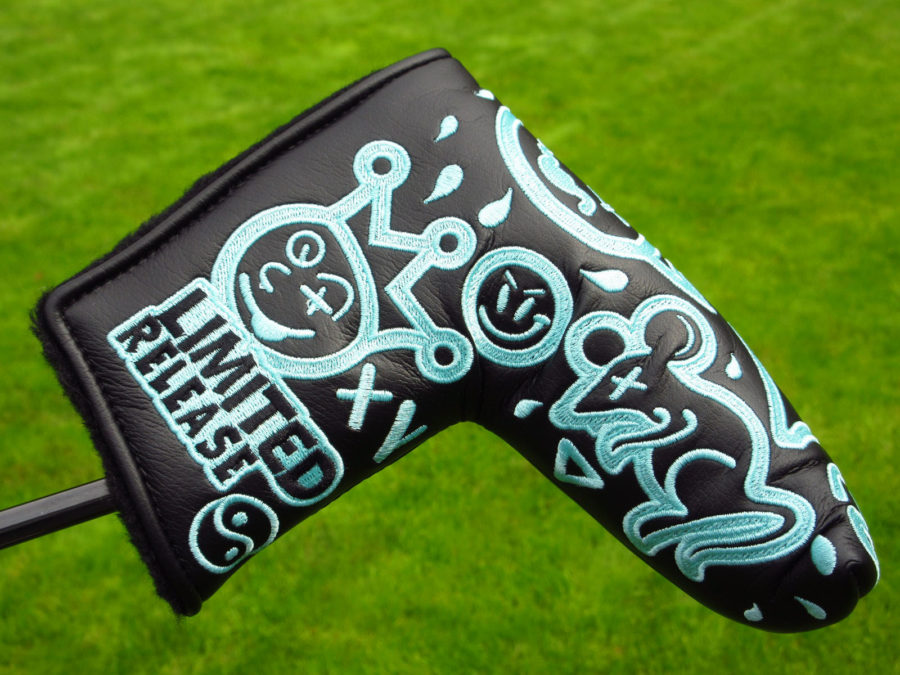 scotty cameron limited release custom shop greatest hits black and tiffany blade putter headcover