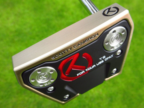 scotty cameron tour only chromatic bronze sss phantom x t9 circle t putter with dual top lines golf club