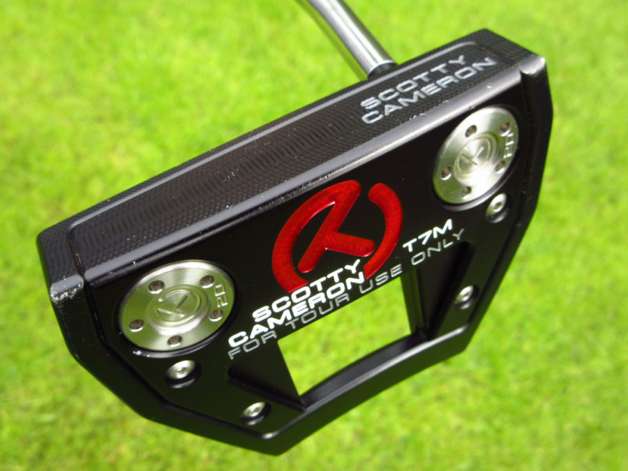scotty cameron tour only black futura t7m circle t putter with dual sight rails and dual top lines