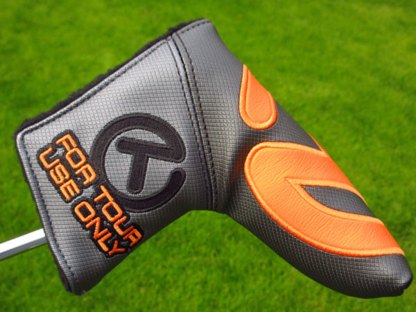 scotty cameron tour only grey and orange industrial circle t blade putter headcover
