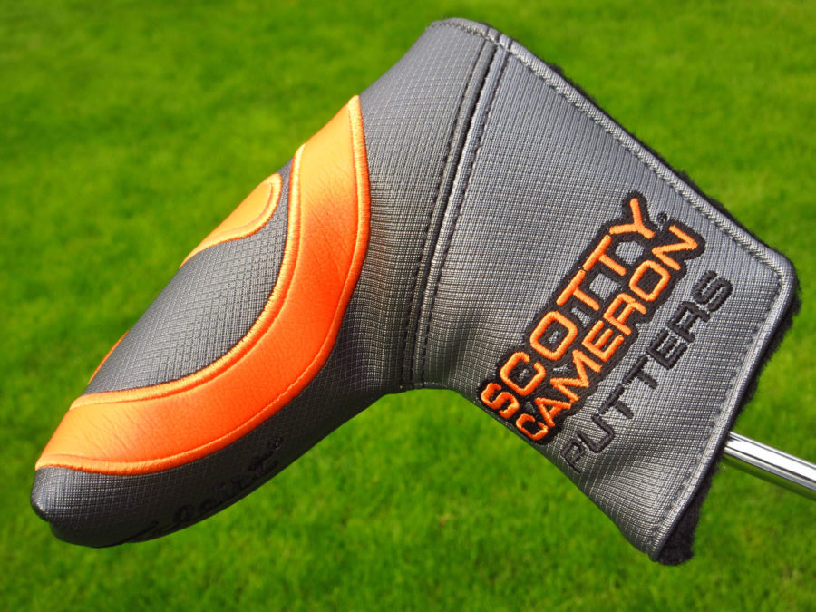 scotty cameron tour only grey and orange industrial circle t blade putter headcover
