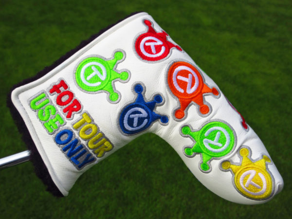 scotty cameron tour only white dancing circle t crowns blade putter headcover