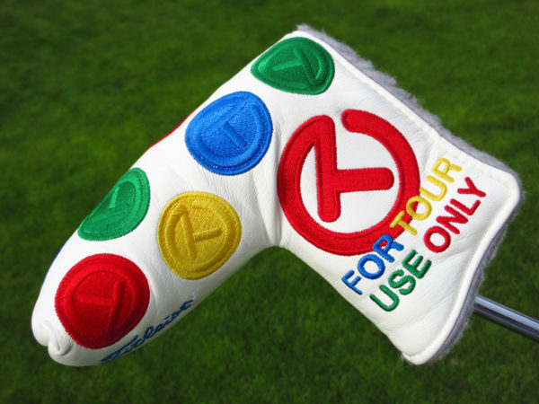 scotty cameron tour only white dancing circle t rainbow blade putter headcover