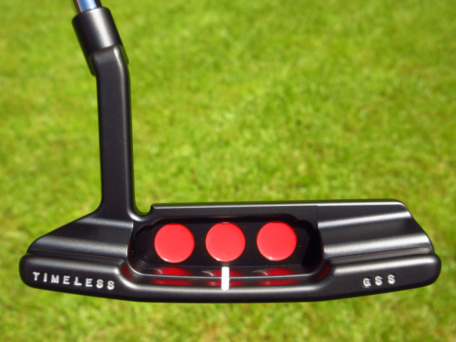 scotty cameron tour only black gss timeless newport 2 circle t 350g putter golf club with triple cherry bombs