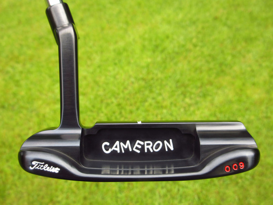 scotty cameron tour only brushed black carbon 009 prototype circle t 330g putter with jordan spieth style top line golf club