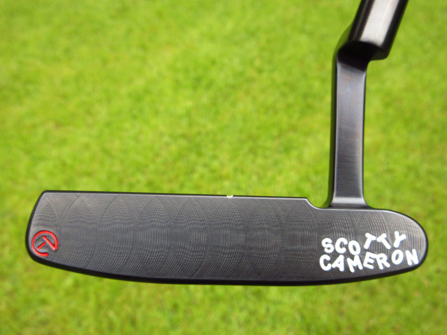 scotty cameron tour only brushed black carbon 009 prototype circle t 330g putter with jordan spieth style top line golf club