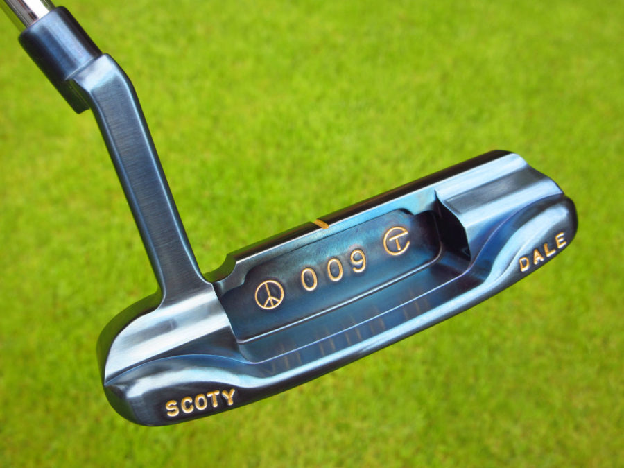 scotty cameron tour only chromatic blue 009 beach circle t 350g putter golf club with scotty dog