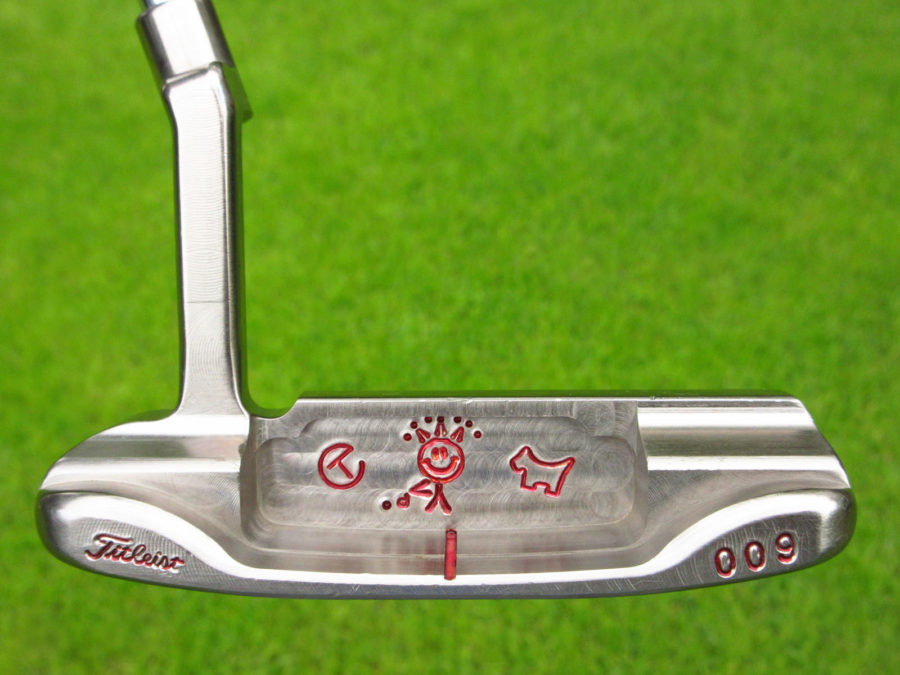 scotty cameron tour only high buff pro platinum carbon 009 prototype circle t 350g putter with putter man stamp golf club