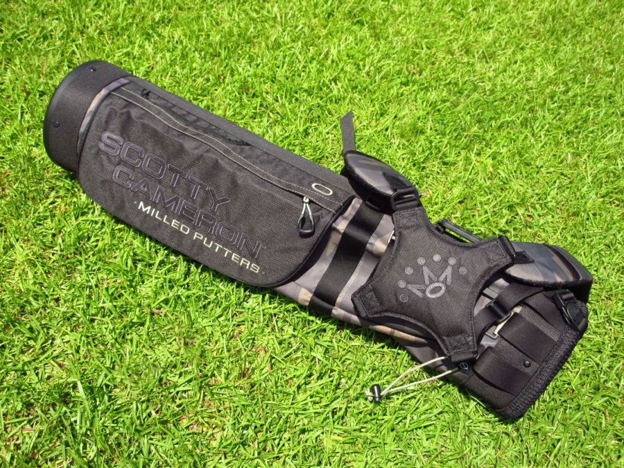 scotty cameron 2024 black and crown camo sunday carry golf bag