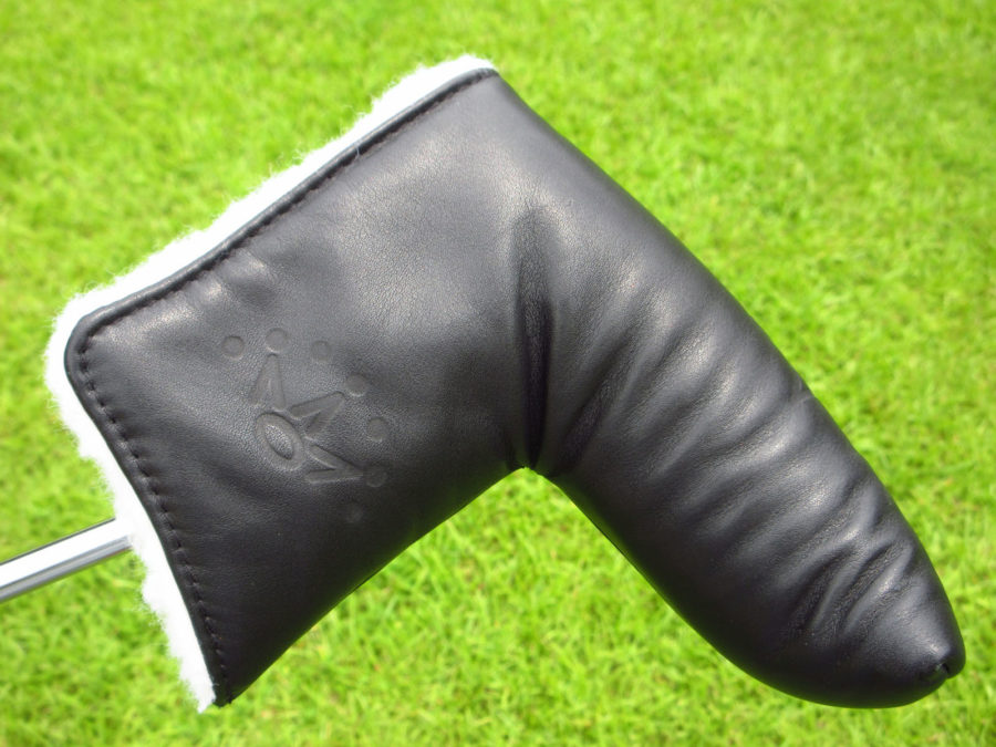 scotty cameron limited black genuine leather blade headcover