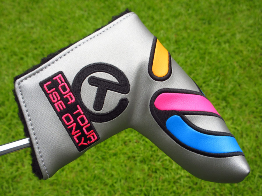 scotty cameron tour only grey multi color stick figure industrial circle t blade headcover