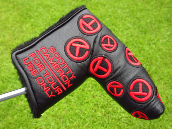 scotty cameron tour only black and red dancing circle t blade headcover