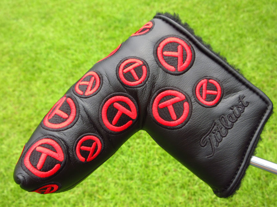 scotty cameron tour only black and red dancing circle t blade headcover
