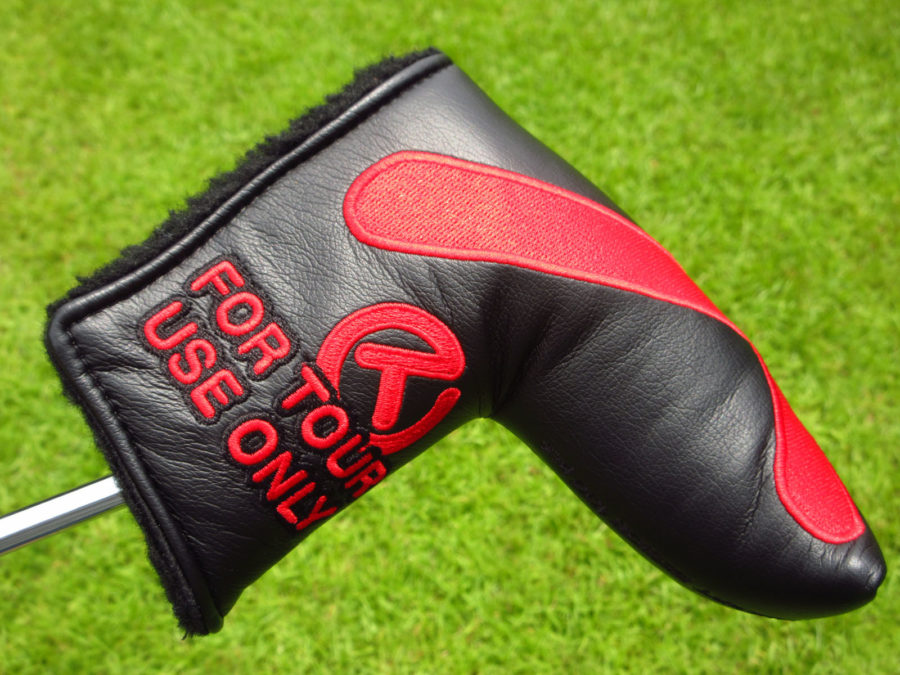 scotty cameron tour only black and red x circle t prototype blade putter headcover