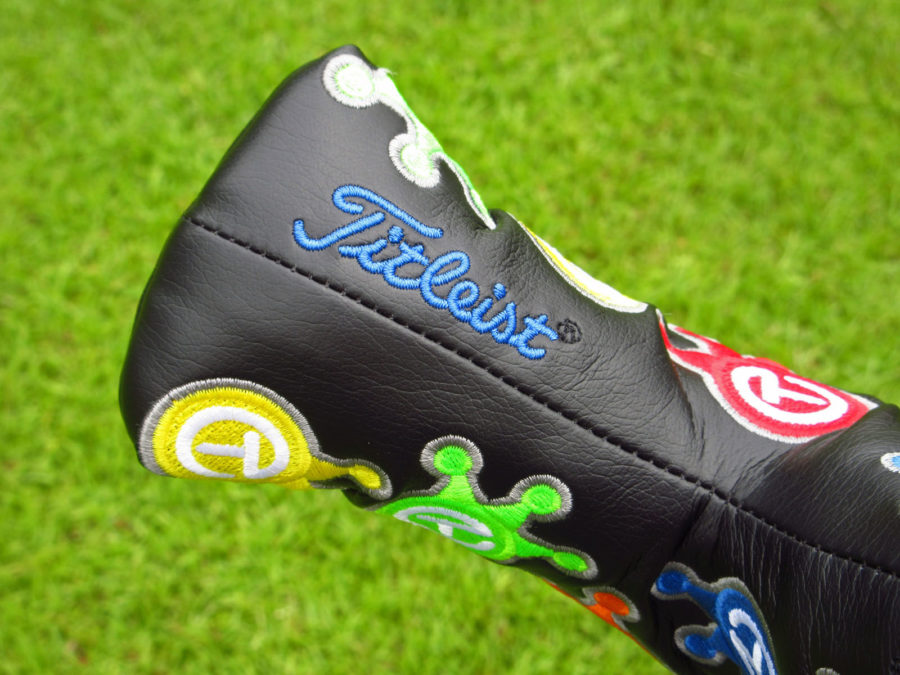 scotty cameron tour only black dancing paint splash circle t blade putter headcover