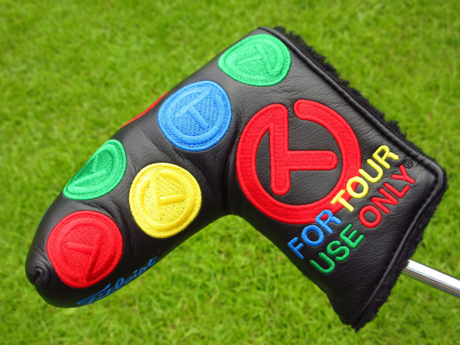 scotty cameron tour only black rainbow dancing circle t blade putter headcover