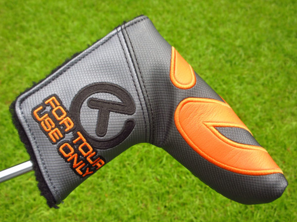 scotty cameron tour only grey and orange industrial circle t blade headcover