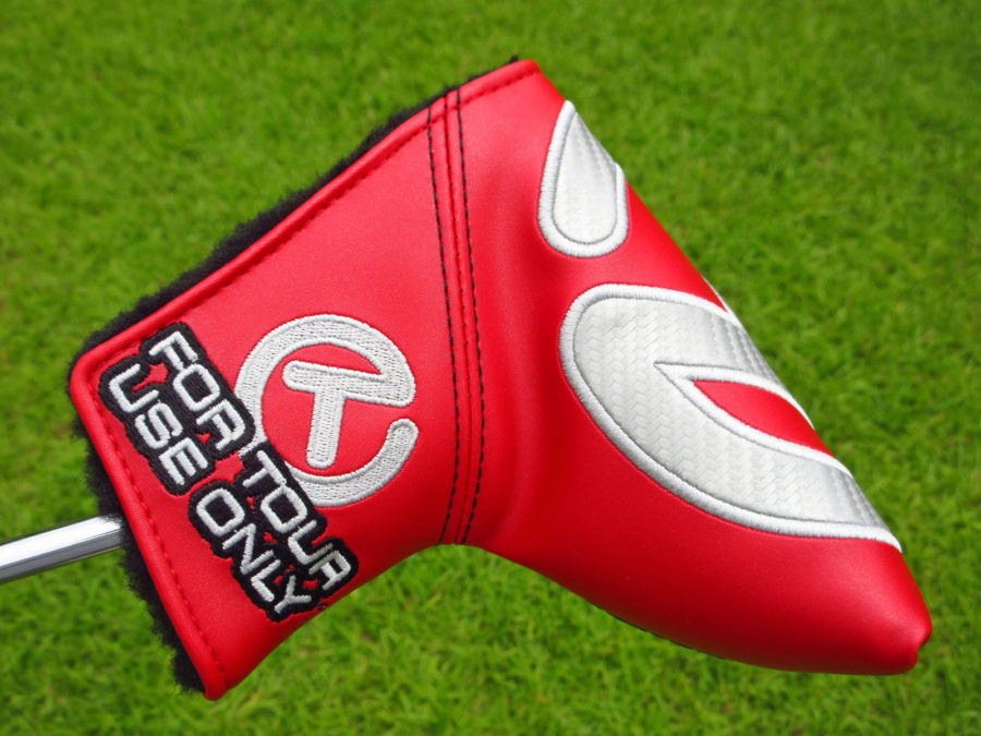 scotty cameron tour only red and silver carbon rush industrial circle t mid mallet headcover