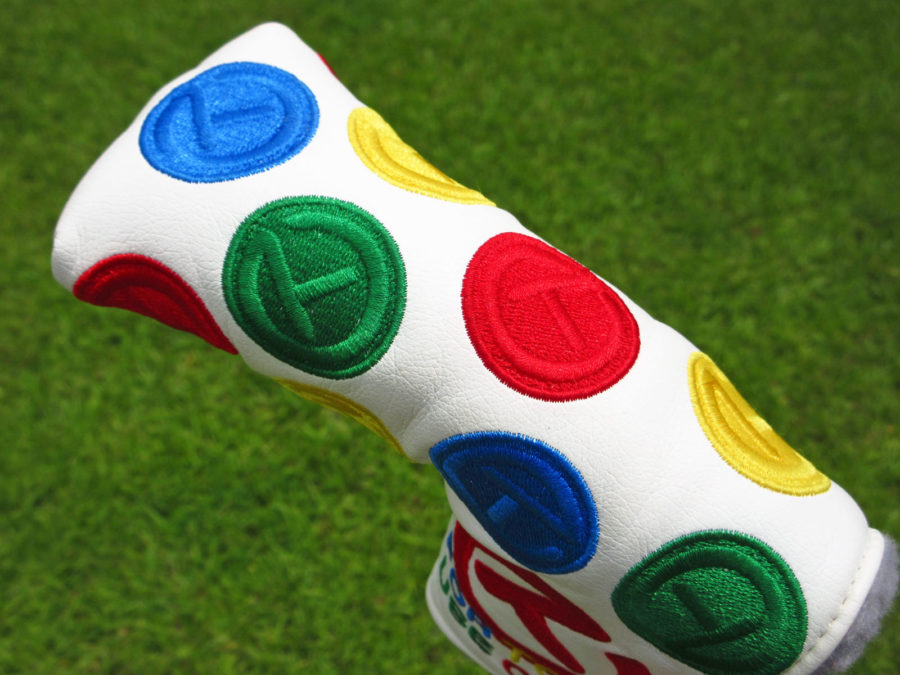 scotty cameron tour only white rainbow dancing circle t blade putter headcover