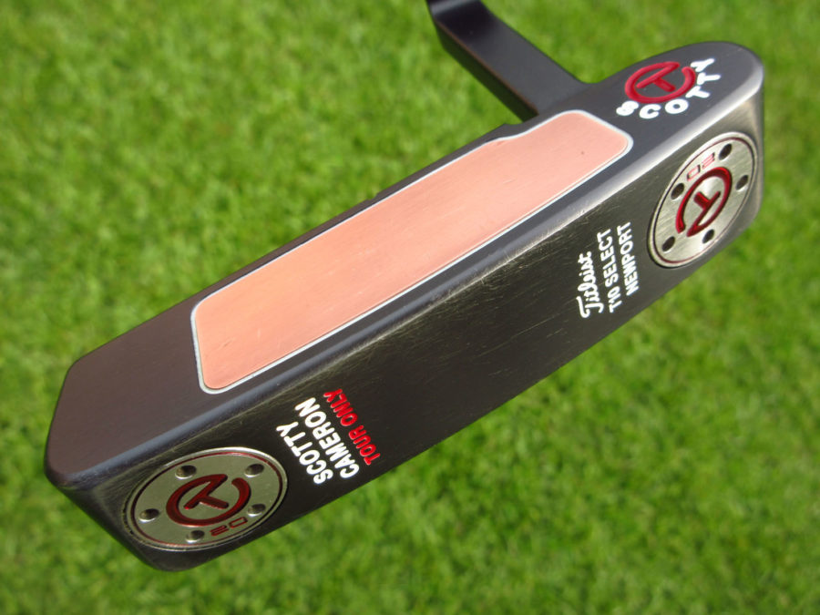 scotty cameron tour only black mist t10 newport buttonback terylium circle t putter with top line golf club