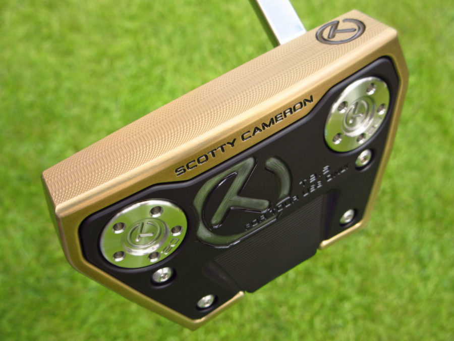 scotty cameron tour only chromatic bronze phantom x t9.5 with polished sss welded flojet neck circle t putter golf club