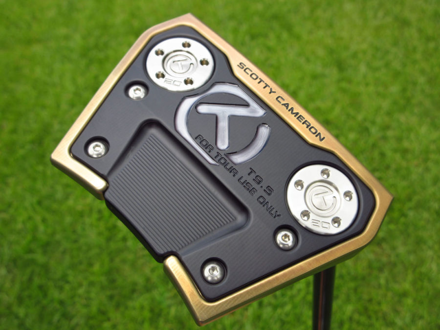 scotty cameron tour only chromatic bronze phantom x t9.5 with polished sss welded flojet neck circle t putter golf club