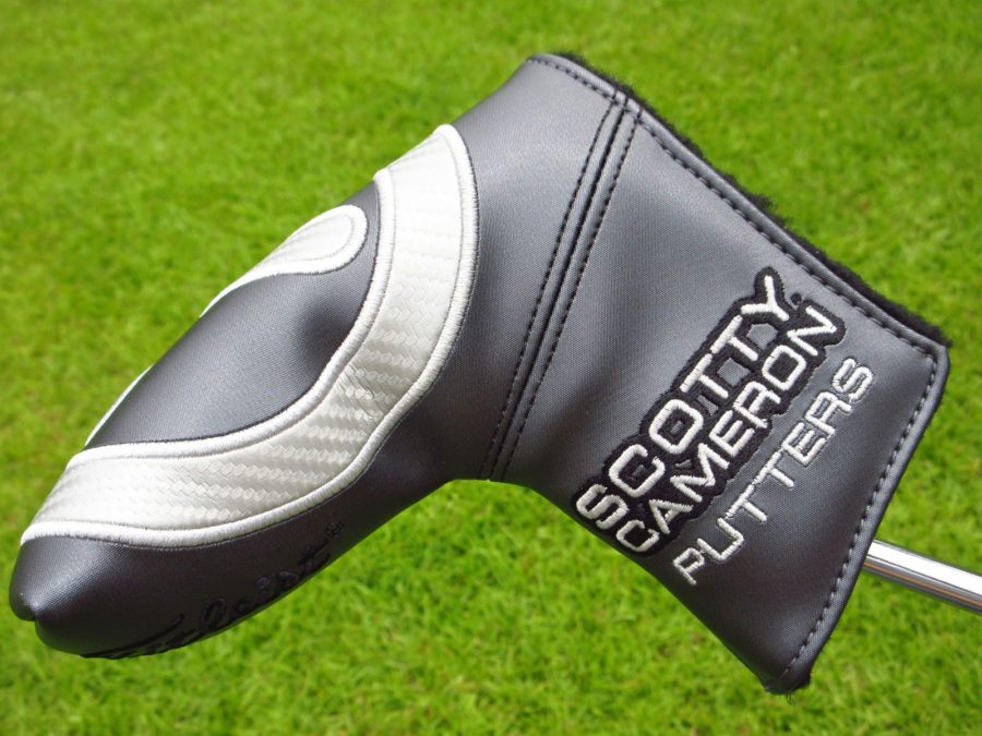 scotty cameron tour only grey and silver carbon rush industrial circle t blade putter headcover
