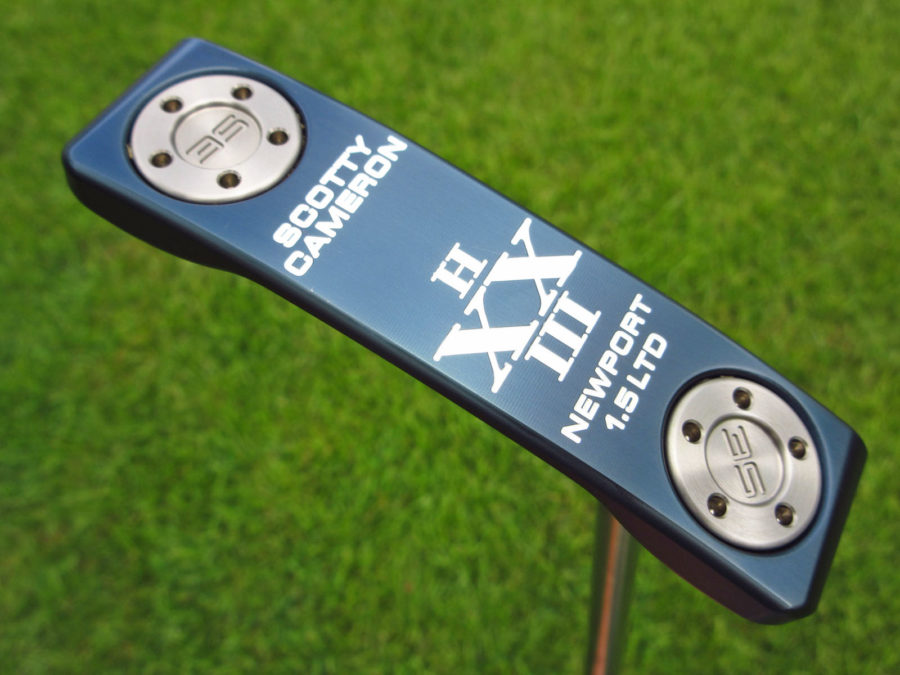 scotty cameron limited release holiday 2023 h23 mystic blue newport 1.5 flojet neck putter golf club