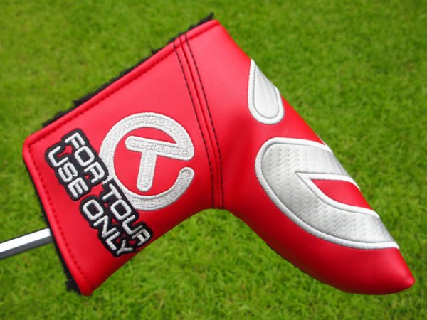scotty cameron tour only red and silver carbon rush industrial circle t blade putter headcover